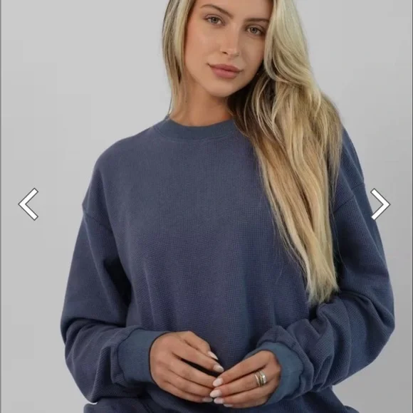 Comfrt hoodies waffle lounge set top XS and bottoms size small - Picture 3 of 4